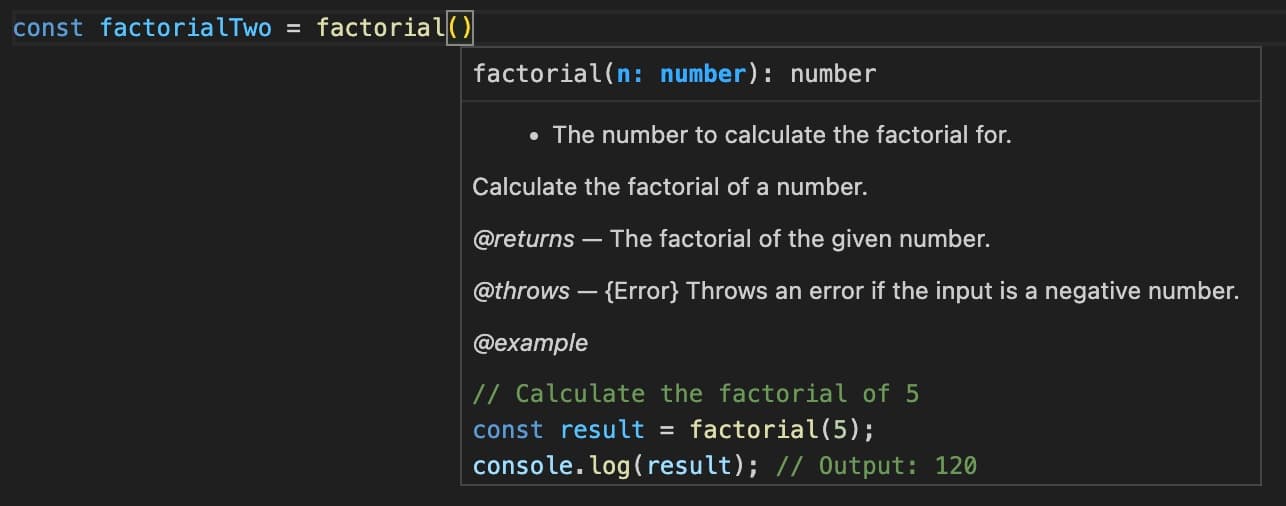 IDE-friendly comment formats